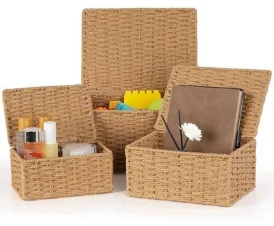 Zdjęcie produktu dla Koszyki do przechowywania zestaw 3 sztuk organizacja domu kuchni