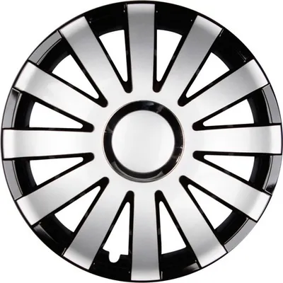 Obrázok produktu pre 4x PREMIUM DESIGN kryty kolies "Onyx" 16 INCH #41 v čiernej striebornej farbe