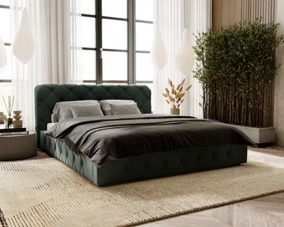 Produktbild von ADIDAR Julietta Polsterbett 200x200cm Doppelbett Metalrahmen mit hydraulischen Liefern Bett Stahlgrün - Amor Velvet 4332 - mit Lieferung nach Hause