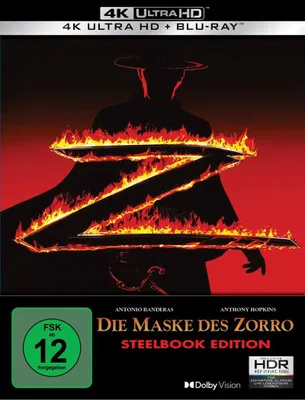 Obrázek produktu pro Plaion Pictures The Mask of Zorro, Film, Blu-ray, Barevné provedení, 4K Ultra HD, Německý, 138 min