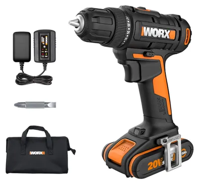 Produktbild von WORX WX100 Akku Bohrschrauber 20V, inkl. 2Ah Akku und Ladegerät