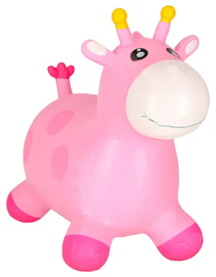 Produktbild von Hüpfgerät für Kinder, mit Luftpumpe, rosa Giraffe