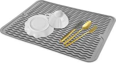 Produktbild von Graues Anti-Rutsch-Afwaschmat 40x30cm hitzebeständig
