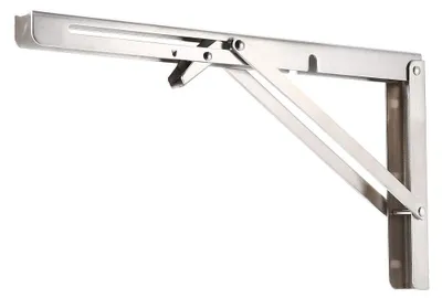 Klappbare Wandhalterung, 200 mm / 350 mm, silber