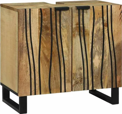 Obrázok produktu pre Kúpeľňová skrinka pod umývadlo s poličkou Hnedá 62 x 33 x 58 cm