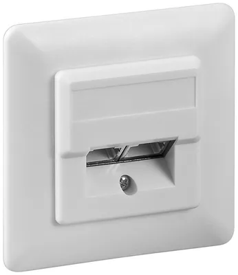Image de Goobay 50972 CAT 5e Prise encastrée (UP), blanc - 2x RJ45 Prise réseau, blindée, blanc
