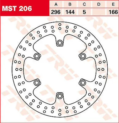 Immagine prodotto di Disco freno TRW Allround rigido MST206 CB500 PC26