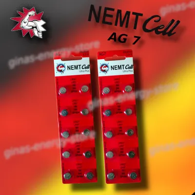 Produktbild von 20 AG7 NEMT Cell Knopfzellen Knopfbatterien Uhrenbatterien LR927, LR57, 195, 395 1,5V