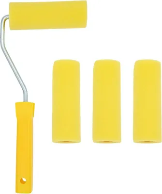 Produktbild von Farbroller-Set Schaumwalzen Schaumstoffwalzen Lackier-Set Lackset Farbwalzenhalter 5tlg