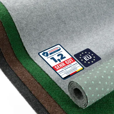 Produktbild von Rasenteppich COMFORT COLOURS Hellgrau 200x400cm Kunstrasen mit Noppen Drainage 5mm