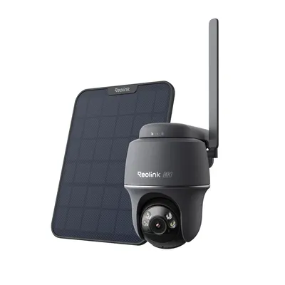 Produktbild von Reolink Go PT Ultra+Solarpanel, 4K 8MP 4G LTE Akku Überwachungskamera Außen, Intelligente Erkennung, 355° Pan &140° Tilt, Grau