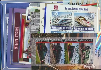 Produktbild von Briefmarken Motive 50 verschiedene Eisenbahn Blöcke und Kleinbögen
