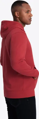 Produktbild von Ombre Clothing Herren-Kapuzenpullover mit Kapuze Jawo rot XL