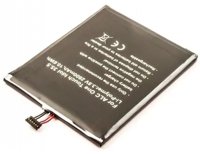Produktbild von Akku für Alcatel TLP029A2-S (TLP029AJ) Li-Pol 3,8 Volt 2800 mAh schwarz.