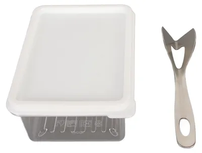 Produktbild von Edelstahl-Butterdose mit abnehmbarem Deckel und Butterbehälter