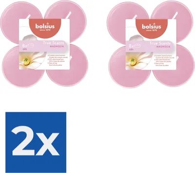 Produktbild von Bolsius Maxi Teelichter True Scents Magnolia 8 Stück