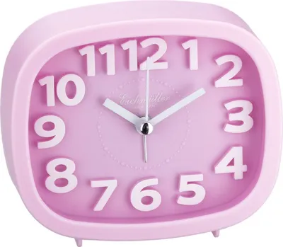 Produktbild von Eichmüller Wecker Kunststoff rosa schleichende Sekunde Quarz Analog