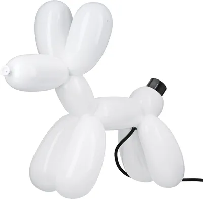 Immagine prodotto di Gilde Tischleuchte, Ballonhund, "Scotty", Kunstharz, weiß, VE 1, L. 16 cm, B. 41 cm, H. 35.5 cm 58146 4063387581469