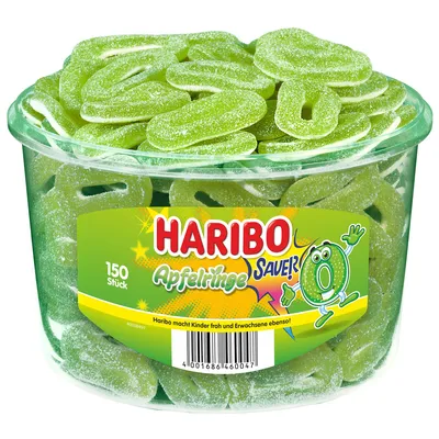 Produktbild von Haribo - Saure Apfelringe 150 Stck. DOSE