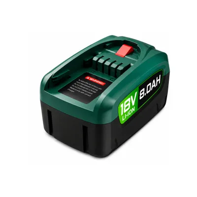 Image de Batterie PowerPlus 18 V 8,0 Ah compatible avec le système Bosch Home & Garden PBA, PSB et PSR – Batterie Li-Ion haute performance avec indicateur LED – Batterie de rechange pour Gloria, etc.