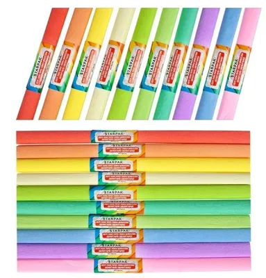 Zdjęcie produktu dla Bibuła marszczona 50x200cm mix kolorów pastelowych STARPAK p10  cena za 1 sztukę