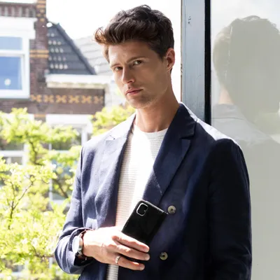 Zdjęcie produktu dla Selencia Etui ze skóry naturalnej na Samsung Galaxy A51 - Czarny