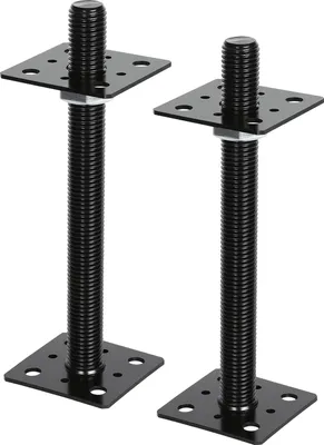 Immagine prodotto di Vigevee, 2 supporti regolabili, da 30 a 250 mm, in acciaio con viti di fissaggio, colore nero