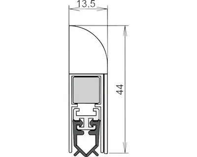 Immagine prodotto di Guarnizione porta Wind-Ex 1-310 1-s.L.1110mm Alu.silverf.HLT ATHMER