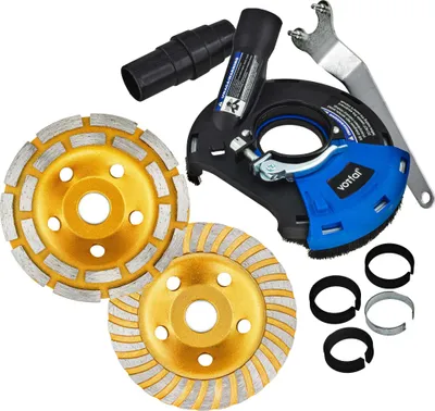Produktbild von Absaughaube für Winkelschleifer + Diamantschleiftopf 125 Beton Estrich Stein Segment Turbo