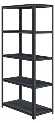 Metallregal 5 Böden 183x90x45 cm anthrazit belastbar bis 425 kg