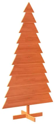 Zdjęcie produktu dla vidaXL Choinka do dekoracji woskowana brązowa 180 cm z litego drewna sosnowego