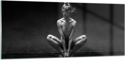 Produktbild von Bilder auf glas - Einteilig - Tänzerin Frau Ballerina - 100x40cm - Glasbilder - Wandbilder - Bilder - zum Aufhängen bereit - Wanddekoration aus Glas - Glas Bilder - Wandbild auf Glas - GAB100x40-4925