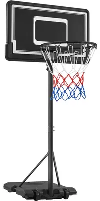 Image de Support de basket réglable en hauteur, de 219 à 249 cm, sur roulettes, de la marque Yaheetech