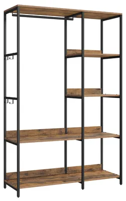Immagine prodotto di SONGMICS, armadio aperto, con asta appendiabiti, ripiani, 40 x 98 x 181 cm