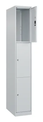 Produktbild von CP Schließfachschrank Classic Plus lichtgrau 080000-103 S10008, 3 Schließfächer 30,0 x 50,0 x 185,0 cm