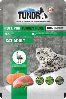 Image de Tundra Dinde – 16 x 85 g d'aliments humides pour chats avec 97 % de viande, sans céréales