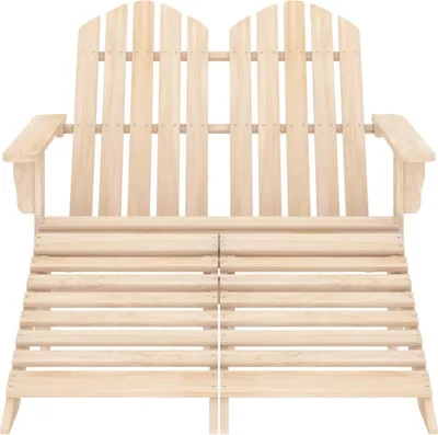 Produktbild von vidaXL Adirondack-Gartenbank 2-Sitzer mit Fußteil Tannenholz