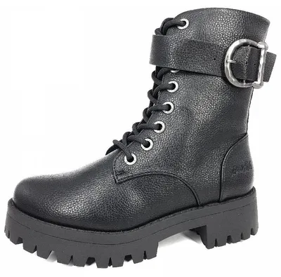 Immagine prodotto di Stivali da donna Blowfish, modello Yanna, in pelle nera, con lacci