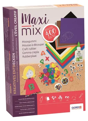 Zdjęcie produktu dla Glorex opakowanie rzemieślnicze Creativ Maxi Mix guma gąbczasta
