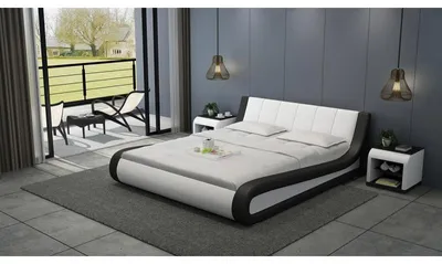 Produktbild von Bett Lederbett Polsterbett Moderne Doppel Schlafzimmer Ehebett Betten Farbwahl