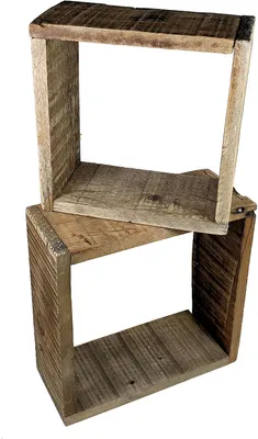 Produktbild von Deko Würfel 2er Set aus altem Holz - ca. 23 und 28 cm