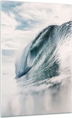 Produktbild von Bilder auf glas - Einteilig - Welle Meer Ozean - 70x100cm - Glasbilder - Wandbilder - Bilder - zum Aufhängen bereit - Wanddekoration aus Glas - Glas Bilder - Wandbild auf Glas - GPA70x100-4516