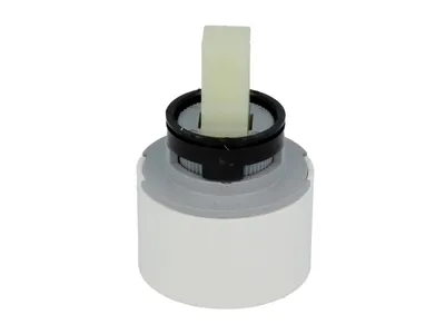 A close-up studio shot of a faucet cartridge.