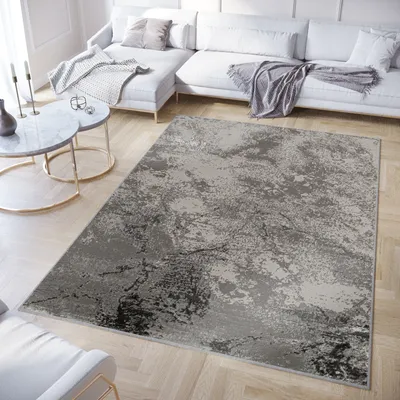 Obrázok produktu pre Koberec s krátkym vlasom Svetlošedý 3D efekt Obývacia izba Spálňa Dizajn 300 x 400 cm