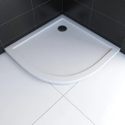 Zdjęcie produktu dla Brodzik prysznicowy Marwell Pure akrylowy, bia?y, okr?g?y, 90 x 90 x 4 cm