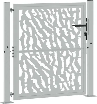 Immagine prodotto di vidaXL Cancello da giardino 100x100 cm in acciaio resistente agli agenti atmosferici Trace design