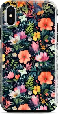 Produktbild von Handyhülle für iPhone X, Mobiwear Elite Pro, Bunt-Blumig