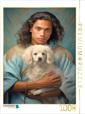 Produktbild von CALVENDO Puzzle Mann und Hund | 1000 Teile Lege-Größe 64x48cm Foto-Puzzle für glückliche Stunden