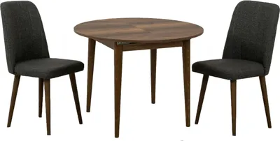 Image de Bee - Ensemble Table et Chaises, Noyer Brun, 4 Places