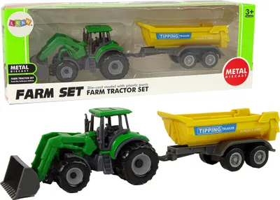 Zdjęcie produktu dla Pojazd Rolniczy Traktor Przyczepka D Zielony